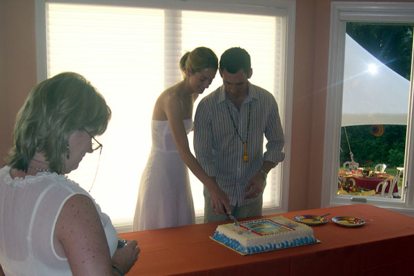 Cutting the cake